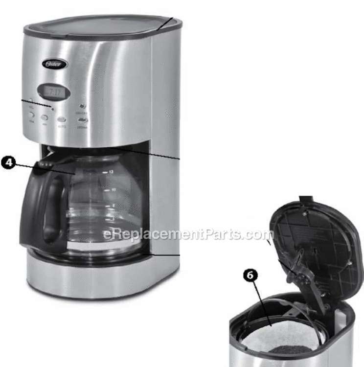Page A Diagram and Parts List for BVST-RDXSS43  Mr Coffee Coffee Maker